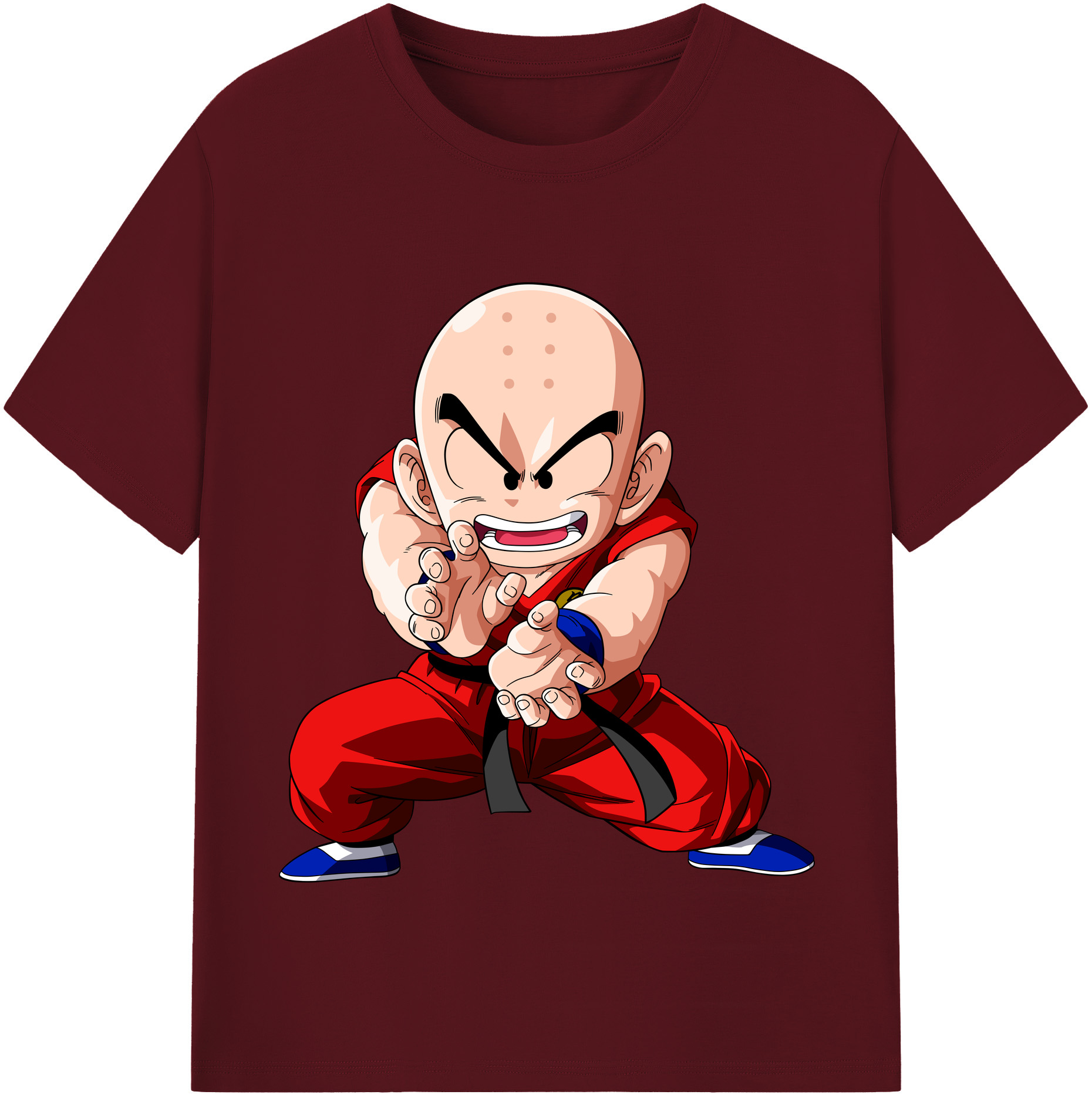（画像用） ドラゴンボール クリリン DRAGON BALL krillin 綿100％半袖Tシャツ（フロントプリント）